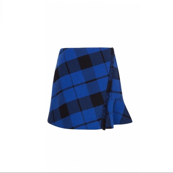 Sandro blue and black twill skirt - Picture 4 of 9
